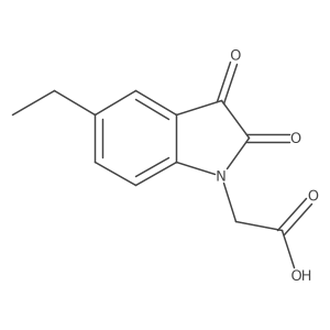 2-(5-ethyl-2,3-dioxo-2,3-dihydro-1H-indol-1-yl)acetic acid结构式