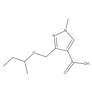 3-(Butan-2-yloxymethyl)-1-methylpyrazole-4-carboxylic acid Structure