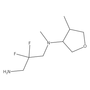 N-(3-amino-2,2-difluoropropyl)-N,4-dimethyloxolan-3-amine结构式