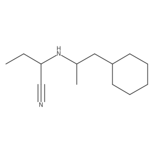 2-[(1-Cyclohexylpropan-2-yl)amino]butanenitrile Structure