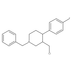 rel-(+)-(3R,4R)-3-(Chloromethyl)-4-(4-fluorophenyl)-1-(phenylmethyl)piperidine Structure