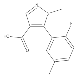 5-(2-fluoro-5-methylphenyl)-1-methyl-1H-pyrazole-4-carboxylic acid结构式