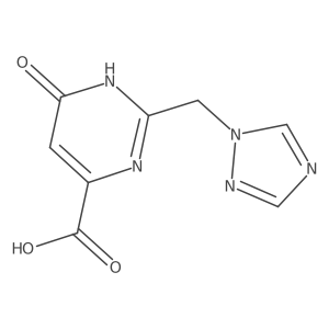 6-oxo-2-[(1H-1,2,4-triazol-1-yl)methyl]-1,6-dihydropyrimidine-4-carboxylic acid Structure