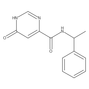 6-hydroxy-N-(1-phenylethyl)pyrimidine-4-carboxamide结构式