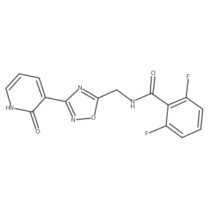 2,6-difluoro-N-((3-(2-oxo-1,2-dihydropyridin-3-yl)-1,2,4-oxadiazol-5-yl)methyl)benzamide Structure