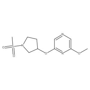2-Methoxy-6-((1-(methylsulfonyl)pyrrolidin-3-yl)oxy)pyrazine结构式