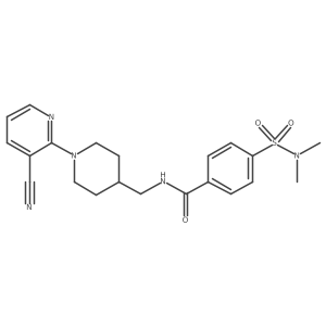 N-((1-(3-cyanopyridin-2-yl)piperidin-4-yl)methyl)-4-(N,N-dimethylsulfamoyl)benzamide结构式