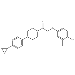 2-(4-Chloro-3-methylphenoxy)-1-(4-(6-cyclopropylpyridazin-3-yl)piperazin-1-yl)ethanone Structure