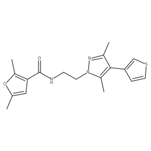 N-(2-(3,5-dimethyl-4-(thiophen-3-yl)-1H-pyrazol-1-yl)ethyl)-2,5-dimethylfuran-3-carboxamide Structure