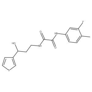 N1-(3-fluoro-4-methylphenyl)-N2-(3-hydroxy-3-(thiophen-3-yl)propyl)oxalamide Structure
