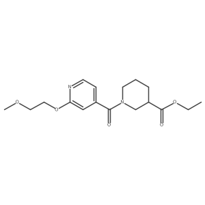 Ethyl 1-(2-(2-methoxyethoxy)isonicotinoyl)piperidine-3-carboxylate Structure