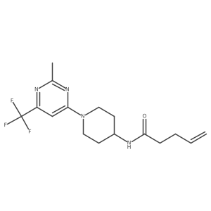 N-(1-(2-methyl-6-(trifluoromethyl)pyrimidin-4-yl)piperidin-4-yl)pent-4-enamide Structure