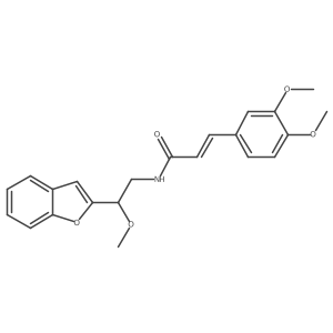 (E)-N-(2-(benzofuran-2-yl)-2-methoxyethyl)-3-(3,4-dimethoxyphenyl)acrylamide Structure