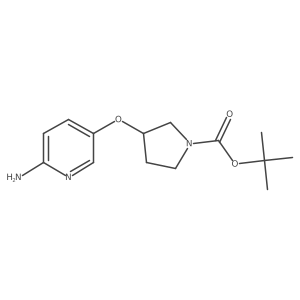 tert-butyl (S)-3-((6-aminopyridin-3-yl)oxy)pyrrolidine-1-carboxylate结构式