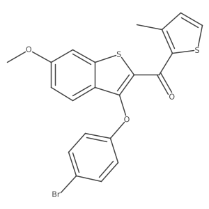 [3-(4-Bromophenoxy)-6-methoxy-1-benzothiophen-2-yl]-(3-methylthiophen-2-yl)methanone结构式
