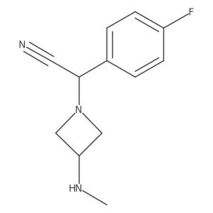 2-(4-Fluorophenyl)-2-(3-(methylamino)azetidin-1-yl)acetonitrile Structure