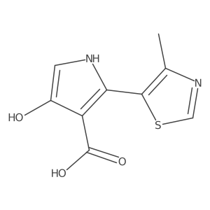 1H-Pyrrole-3-carboxylic acid, 4-hydroxy-2-(4-methyl-5-thiazolyl)-结构式