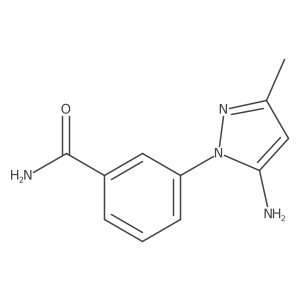 3-(5-Amino-3-methyl-1H-pyrazol-1-yl)benzamide Structure