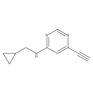 N-(cyclopropylmethyl)-6-ethynylpyrimidin-4-amine结构式