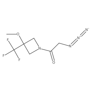2-Azido-1-(3-methoxy-3-(trifluoromethyl)azetidin-1-yl)ethan-1-one结构式