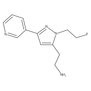 2-(1-(2-fluoroethyl)-3-(pyridin-3-yl)-1H-pyrazol-5-yl)ethan-1-amine结构式