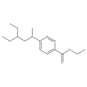 Ethyl 6-((2,2-dimethoxyethyl)(methyl)amino)pyridazine-3-carboxylate结构式