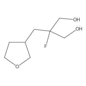 2-Fluoro-2-[(oxolan-3-yl)methyl]propane-1,3-diol结构式