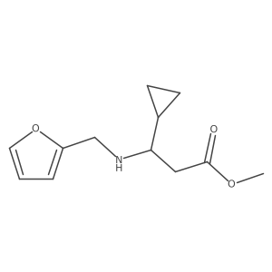 Methyl 3-cyclopropyl-3-{[(furan-2-yl)methyl]amino}propanoate Structure