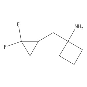 1-[(2,2-Difluorocyclopropyl)methyl]cyclobutan-1-amine结构式