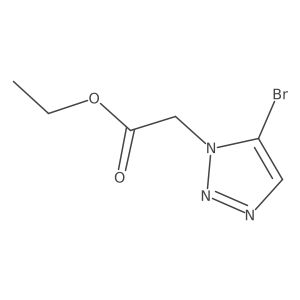 Ethyl 5-bromo-1H-1,2,3-triazole-1-acetate结构式
