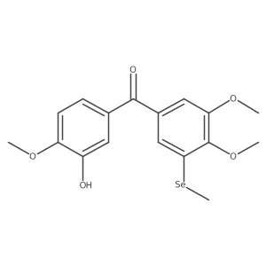 (3,4-Dimethoxy-5-(methylselanyl)phenyl)(3-hydroxy-4-methoxyphenyl)methanone Structure