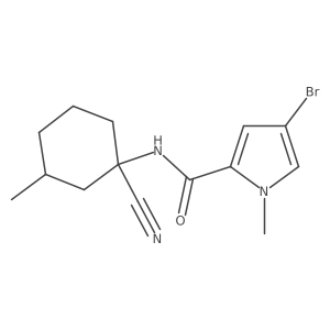 4-Bromo-n-(1-cyano-3-methylcyclohexyl)-1-methyl-1h-pyrrole-2-carboxamide Structure