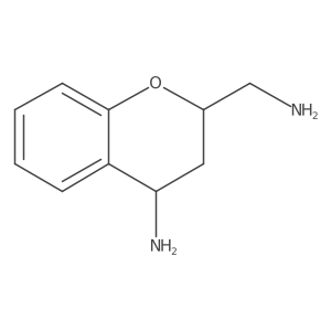 (4S)-2-(aminomethyl)-3,4-dihydro-2H-1-benzopyran-4-amine结构式
