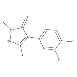 4-(4-chloro-3-fluorophenyl)-1,3-dimethyl-1H-pyrazol-5-ol Structure