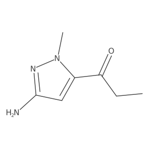 1-(3-amino-1-methyl-1H-pyrazol-5-yl)propan-1-one Structure