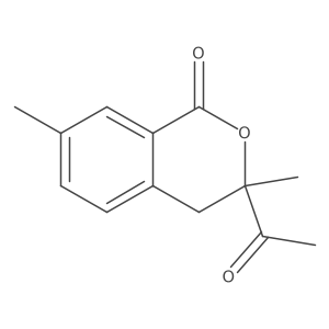 3-acetyl-3,7-dimethyl-3,4-dihydro-1H-2-benzopyran-1-one结构式