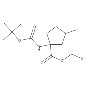 Chloromethyl 1-{[(tert-butoxy)carbonyl]amino}-3-methylcyclopentane-1-carboxylate Structure
