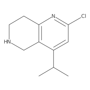 2-Chloro-4-(propan-2-yl)-5,6,7,8-tetrahydro-1,6-naphthyridine结构式
