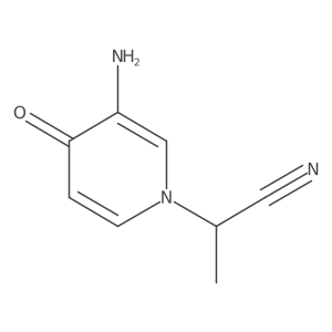 2-(3-Amino-4-oxo-1,4-dihydropyridin-1-yl)propanenitrile Structure