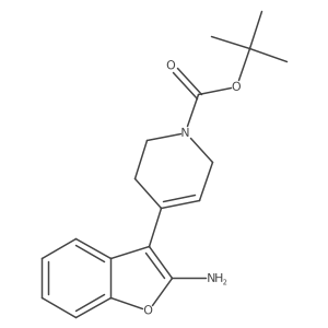 Tert-butyl 4-(2-amino-1-benzofuran-3-yl)-1,2,3,6-tetrahydropyridine-1-carboxylate结构式