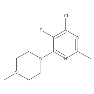 4-Chloro-5-fluoro-2-methyl-6-(4-methylpiperazin-1-yl)pyrimidine Structure