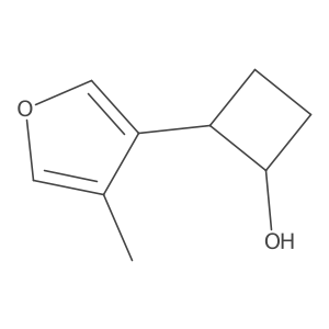 2-(4-Methylfuran-3-yl)cyclobutan-1-ol结构式