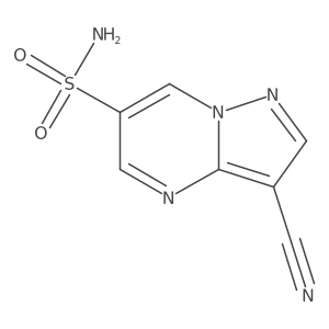 3-Cyanopyrazolo[1,5-a]pyrimidine-6-sulfonamide结构式