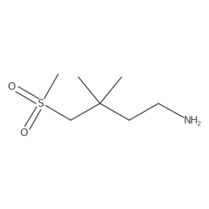 4-Methanesulfonyl-3,3-dimethylbutan-1-amine结构式