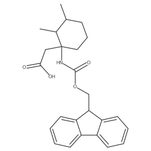 2-[1-({[(9H-fluoren-9-yl)methoxy]carbonyl}amino)-2,3-dimethylcyclohexyl]acetic acid Structure