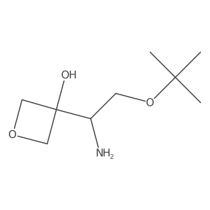 3-(1-Amino-2-(tert-butoxy)ethyl)oxetan-3-ol结构式