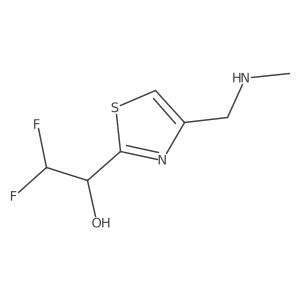 2,2-Difluoro-1-{4-[(methylamino)methyl]-1,3-thiazol-2-yl}ethan-1-ol Structure
