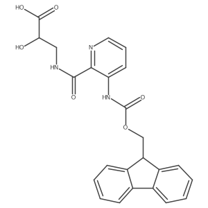 (2S)-3-{[3-({[(9H-fluoren-9-yl)methoxy]carbonyl}amino)pyridin-2-yl]formamido}-2-hydroxypropanoic acid Structure