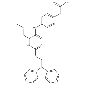 2-{5-[(2S)-2-({[(9H-fluoren-9-yl)methoxy]carbonyl}amino)-3-methoxypropanamido]pyridin-2-yl}acetic acid结构式