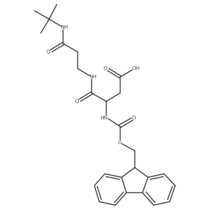 3-{[2-(tert-butylcarbamoyl)ethyl]carbamoyl}-3-({[(9H-fluoren-9-yl)methoxy]carbonyl}amino)propanoic acid Structure